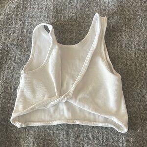 Urban Outfitters White Crop Top with tie in the front
